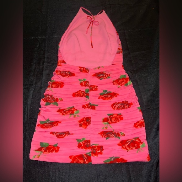 Sau Lee Sonia Floral-Print Ruched Halter Minidress - Picture 9 of 11